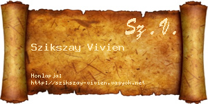 Szikszay Vivien névjegykártya