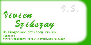 vivien szikszay business card